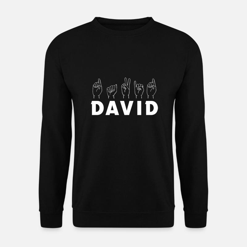 Sign Language David - Unisex Sweatshirt - black