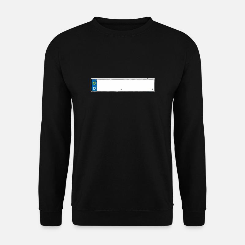 geburtstagnummernschild - Unisex Pullover - Schwarz