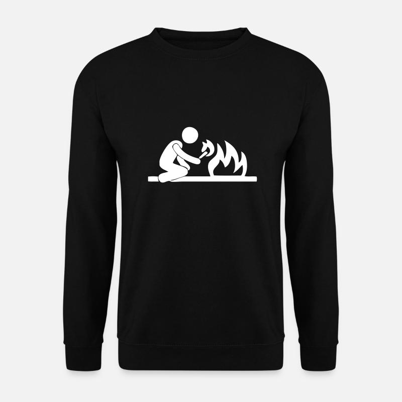 Wer mit dem Feuer spielt - Unisex Pullover - Schwarz