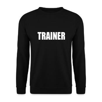 Trainer - Unisex Pullover - Schwarz - Vorne - Alina (178cm) & Michal (187cm)