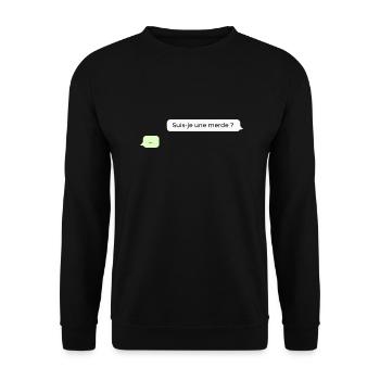 Suis je une merde ? - Sweat-shirt Unisexe - noir - Devant - Alina (178cm) & Michal (187cm)