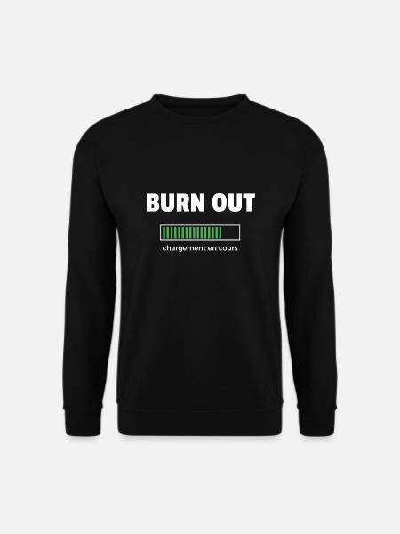 burn out - Sweat-shirt Unisexe - noir