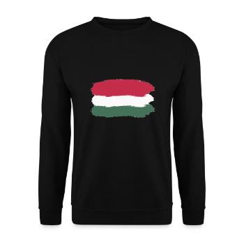 Hungary - Unisex Sweatshirt - black - Front - Alina (178cm) & Michal (187cm)