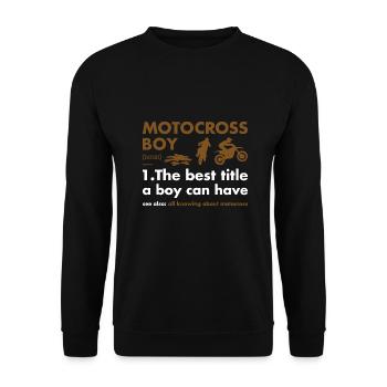 Sport Boy Définition Motocross - Sweat-shirt Unisexe - noir - Devant - Alina (178cm) & Michal (187cm)