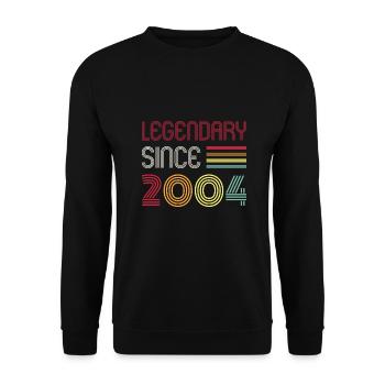 Birthday Legendary Since 2004 - Unisex Pullover - Schwarz - Vorne - Alina (178cm) & Michal (187cm)