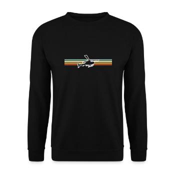 Hélicoptère Hélicoptère Rétro - Sweat-shirt Unisexe - noir - Devant - Alina (178cm) & Michal (187cm)
