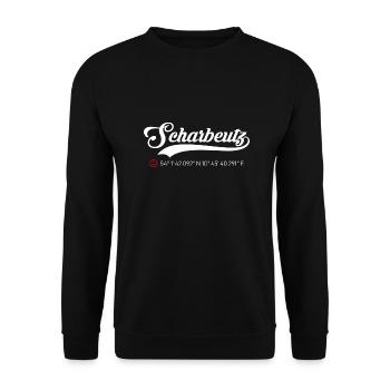 Scharbeutz Koordinaten - Unisex Pullover - Schwarz - Vorne - Alina (178cm) & Michal (187cm)