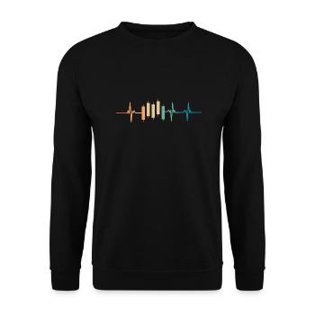 Trading heartbeat - Unisex Sweatshirt - black - Front - Alina (178cm) & Michal (187cm)