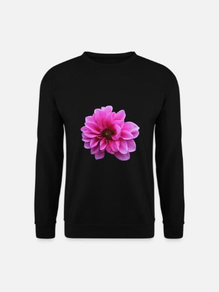 Blume rosa pinke Blume Blumen pink rosa Blumen - Unisex Pullover - Schwarz