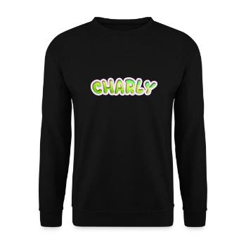 Charly als Job - Unisex Pullover - Schwarz - Vorne - Alina (178cm) & Michal (187cm)