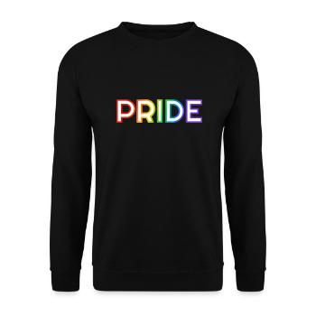 PRIDE rainbow LGBTQ gay - Unisex Sweatshirt - black - Front - Alina (178cm) & Michal (187cm)