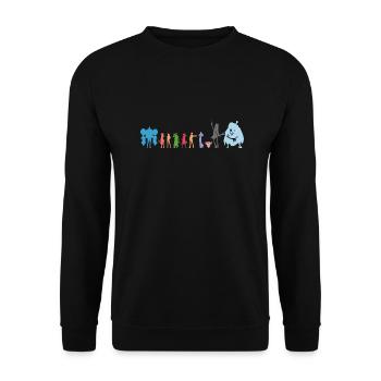 Crew Nakama - Sweat-shirt Unisexe - noir - Devant - Alina (178cm) & Michal (187cm)