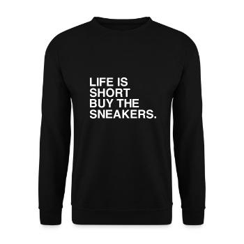 Sneakers Sneaker Sneakerhead - Unisex Sweatshirt - black - Front - Alina (178cm) & Michal (187cm)