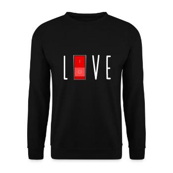 love - Sweat-shirt Unisexe - noir - Devant - Alina (178cm) & Michal (187cm)