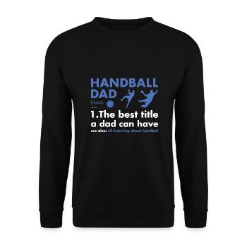 Sport Dad Definition Handball - Unisex Pullover - Schwarz - Vorne - Alina (178cm) & Michal (187cm)