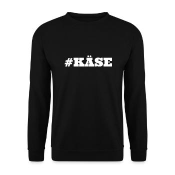 #Käse Käseliebhaber - Unisex Pullover - Schwarz - Vorne - Alina (178cm) & Michal (187cm)
