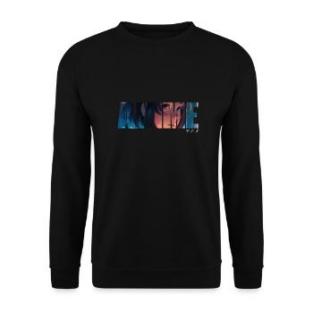 Mignon Anime Fille Lettrage - Sweat-shirt Unisexe - noir - Devant - Alina (178cm) & Michal (187cm)