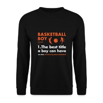 Sport Boy Definition Basketball - Unisex Sweatshirt - black - Front - Alina (178cm) & Michal (187cm)