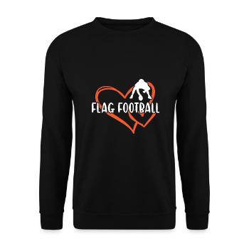 Sport Heart Flag Football - Sweat-shirt Unisexe - noir - Devant - Alina (178cm) & Michal (187cm)