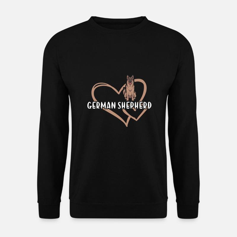 German Shepherd Heart - Unisex Sweatshirt - black