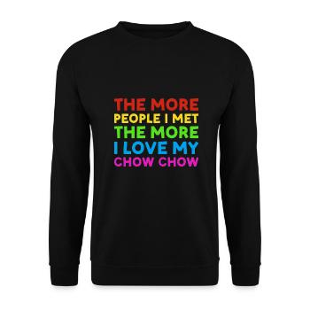 Les gens que j’ai rencontrés J’aime Chow Chow - Sweat-shirt Unisexe - noir - Devant - Alina (178cm) & Michal (187cm)