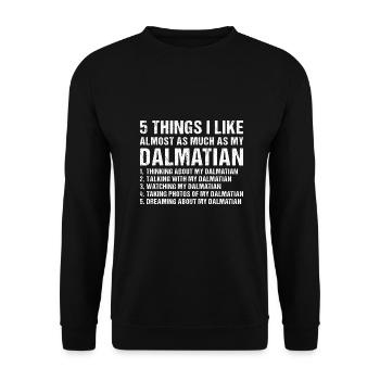 I Like As Much As My Dalmatian - Unisex Sweatshirt - black - Front - Alina (178cm) & Michal (187cm)