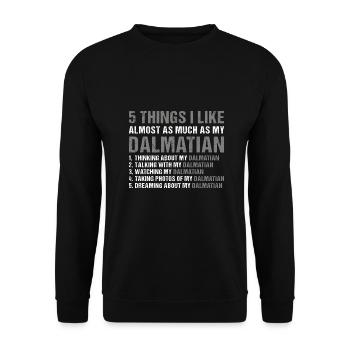 I Like As Much As My Dalmatian - Unisex Sweatshirt - black - Front - Alina (178cm) & Michal (187cm)