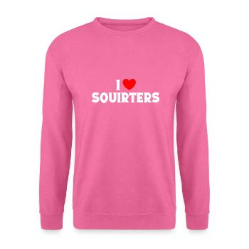 I Heart Squirters Adulte Blague J’Aime Éjaculer - Sweat-shirt Unisexe - rose - Devant