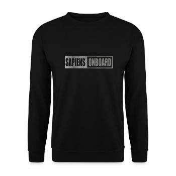 Sapiens Lettres Métal - Sweat-shirt Unisexe - noir - Devant - Alina (178cm) & Michal (187cm)