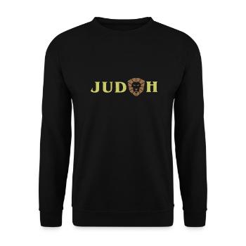 Lion Israel IDF Jewish Judah Coat of Arms Retro - Unisex Sweatshirt - black - Front - Alina (178cm) & Michal (187cm)