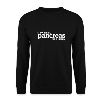 Pas cool Pancréas Pas cool - Chemise pour diabète de type 1 - Sweat-shirt Unisexe - noir - Devant - Alina (178cm) & Michal (187cm)