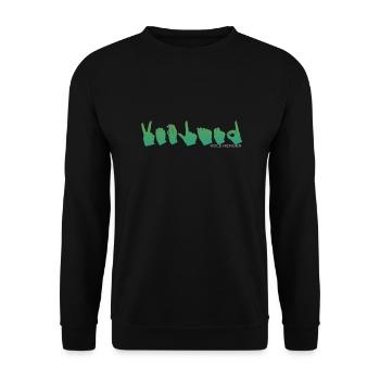 Alphabet main Vetland vert dégradé 2 - Sweat-shirt Unisexe - noir - Devant - Alina (178cm) & Michal (187cm)