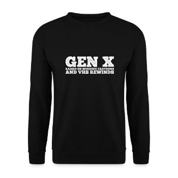 Gen X FAFO Generation X - Unisex Sweatshirt - black - Front - Alina (178cm) & Michal (187cm)
