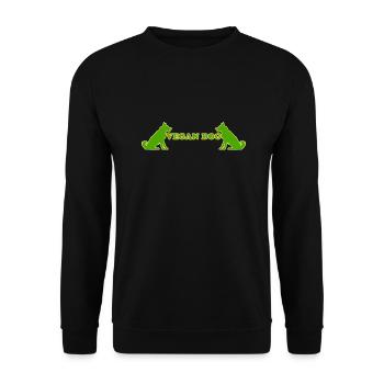 Vegan Dog - Unisex Sweatshirt - black - Front - Alina (178cm) & Michal (187cm)