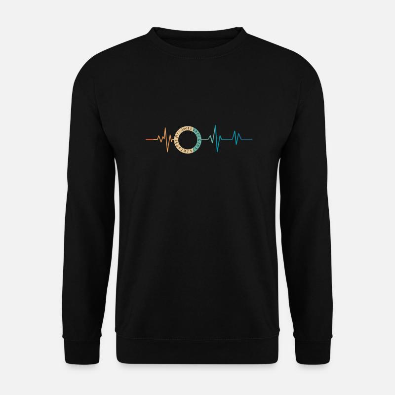 Retro Heartbeat Runic Alphabet - Unisex Sweatshirt - black
