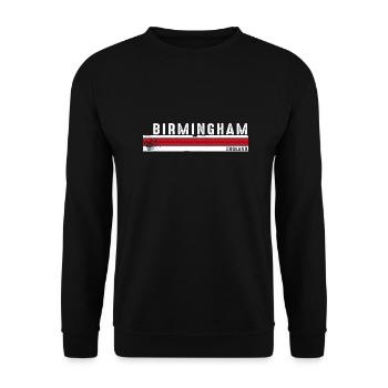 Birmingham - England Vintage Souvenir for UK - Unisex Sweatshirt - black - Front - Alina (178cm) & Michal (187cm)