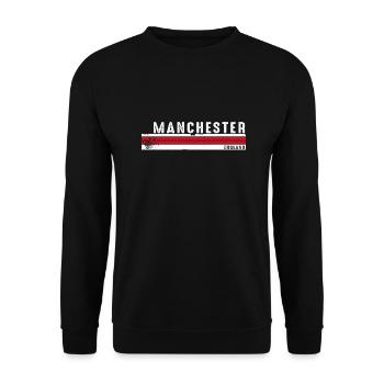 Manchester - Angleterre Patrimoine culturel - Sweat-shirt Unisexe - noir - Devant - Alina (178cm) & Michal (187cm)