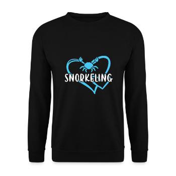 Snorkeler Heart Snorkeling - Sweat-shirt Unisexe - noir - Devant - Alina (178cm) & Michal (187cm)