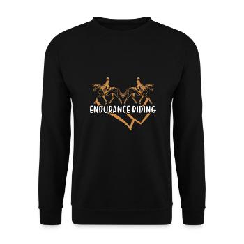 Rider Heart Endurance Riding - Unisex Sweatshirt - black - Front - Alina (178cm) & Michal (187cm)