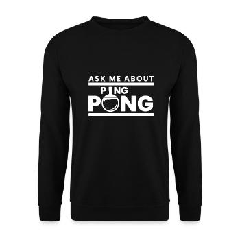 Raquette de ping-pong de table dire cadeau - Sweat-shirt Unisexe - noir - Devant - Alina (178cm) & Michal (187cm)