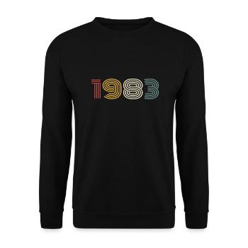 1983 Retro Style 1983 Birthday 1983 Vintage - Unisex Sweatshirt - black - Front - Alina (178cm) & Michal (187cm)