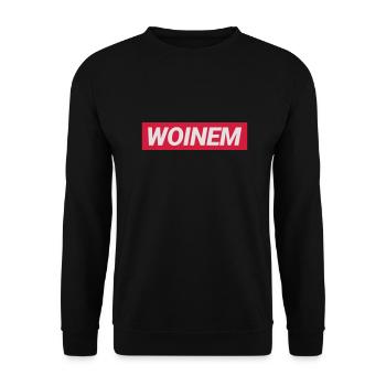 Woinem zweifarbig - Unisex Pullover - Schwarz - Vorne - Alina (178cm) & Michal (187cm)