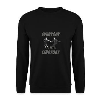 Lindy Hop Dance Geschenk - Unisex Pullover - Schwarz - Vorne - Alina (178cm) & Michal (187cm)