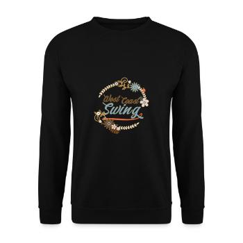 WCS Dance West Coast Swing Dance Geschenk - Unisex Pullover - Schwarz - Vorne - Alina (178cm) & Michal (187cm)