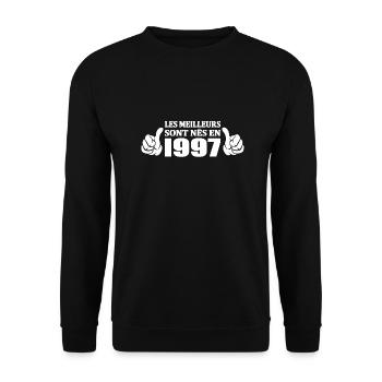 Les meilleurs sont nés en 1997 - Sweat-shirt Unisexe - noir - Devant - Alina (178cm) & Michal (187cm)