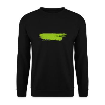 Farbe Klecks Spritzer Maler Geschenk bunt Strich - Unisex Pullover - Schwarz - Vorne - Alina (178cm) & Michal (187cm)
