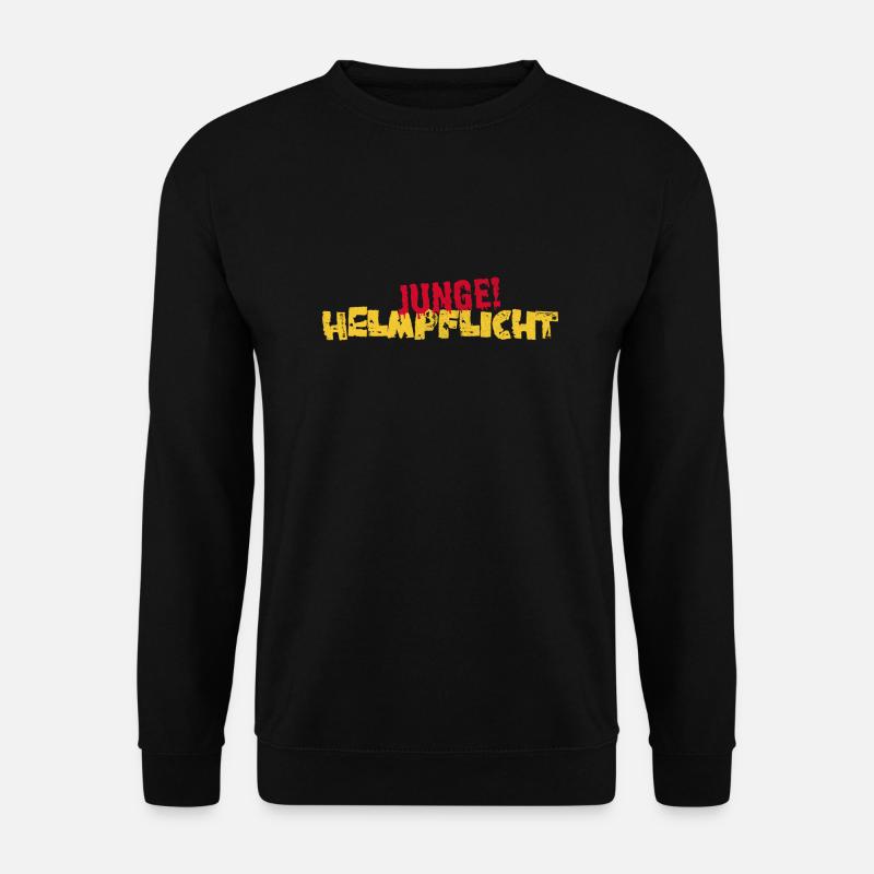 Helmpflicht Junge! - Unisex Pullover - Schwarz
