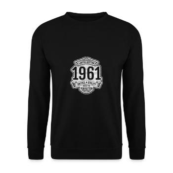 1961 Édition limitée Anniversaire - Sweat-shirt Unisexe - noir - Devant - Alina (178cm) & Michal (187cm)