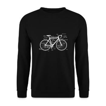 Description Gift Bicycle Cyclist Sport - Unisex Sweatshirt - black - Front - Alina (178cm) & Michal (187cm)