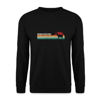 Ziegen Flüsterer Ziege - Unisex Pullover - Schwarz - Vorne - Alina (178cm) & Michal (187cm)